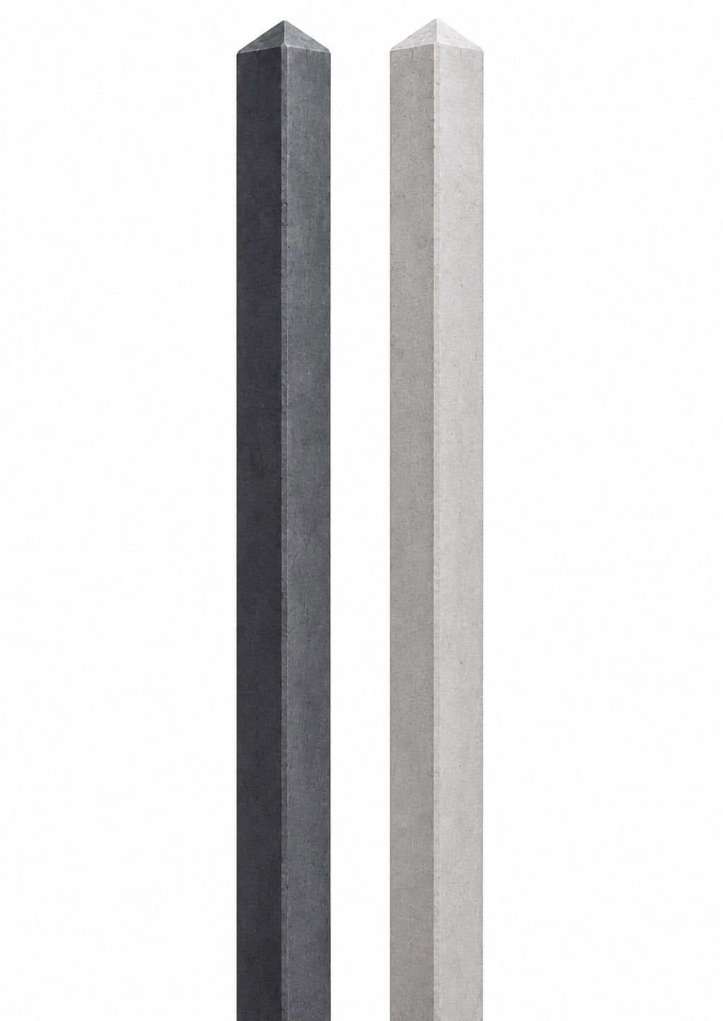 Betonpaal diamantkop T model 10x10 280cm dubbele onderplaat